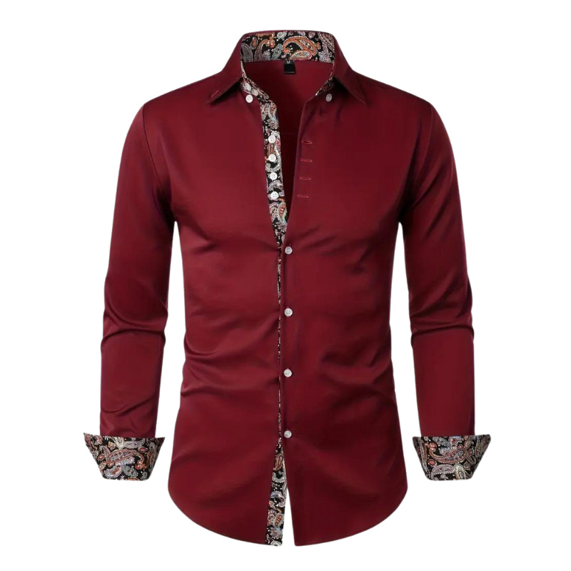 Lucas | Skjorte med Paisley Detaljer
