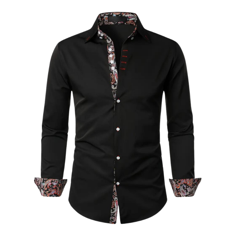 Lucas | Skjorte med Paisley Detaljer