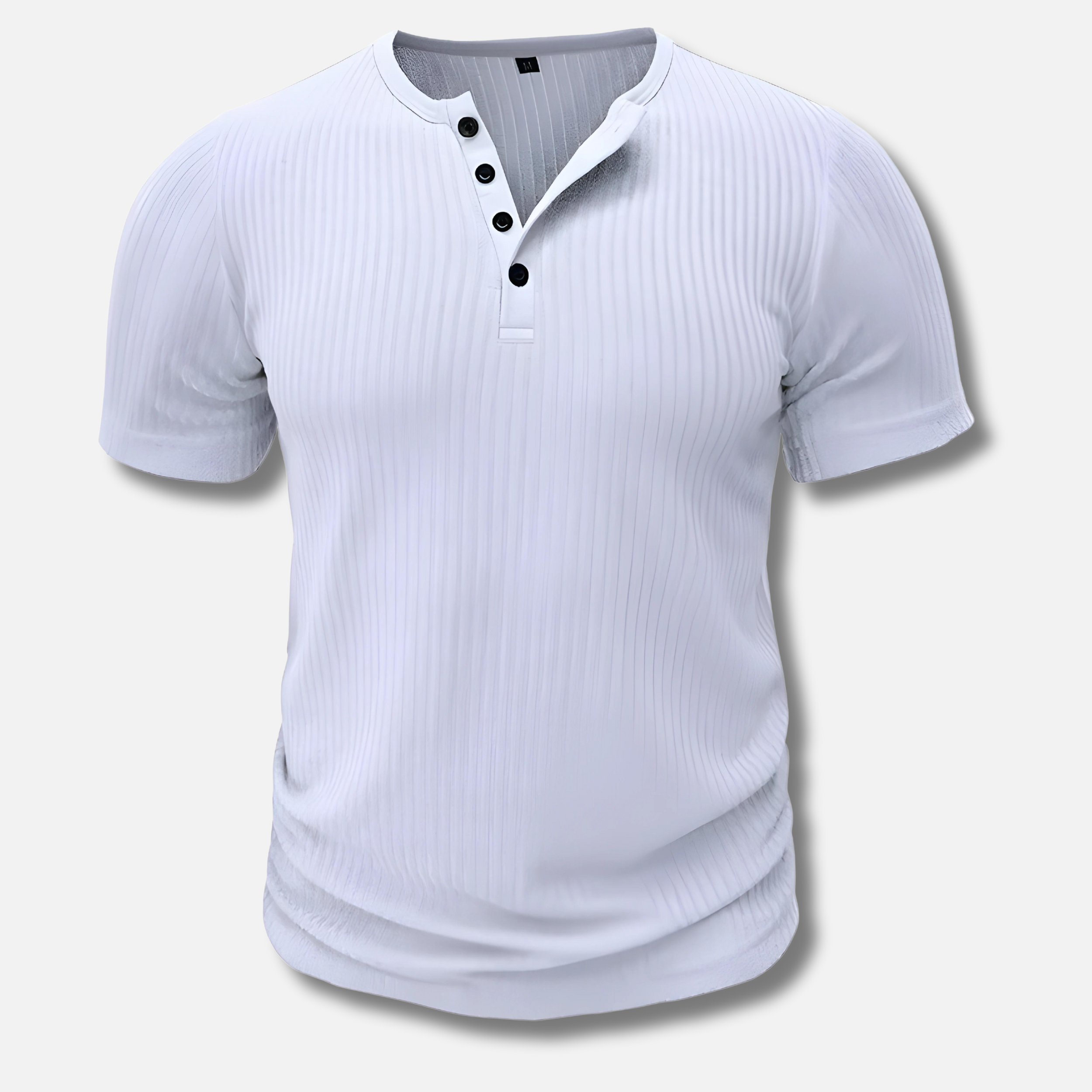 Hugo | Henley T-skjorte med muskelpassform for menn