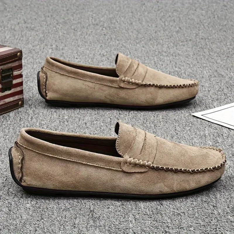 Uformelle semsket skinn loafers