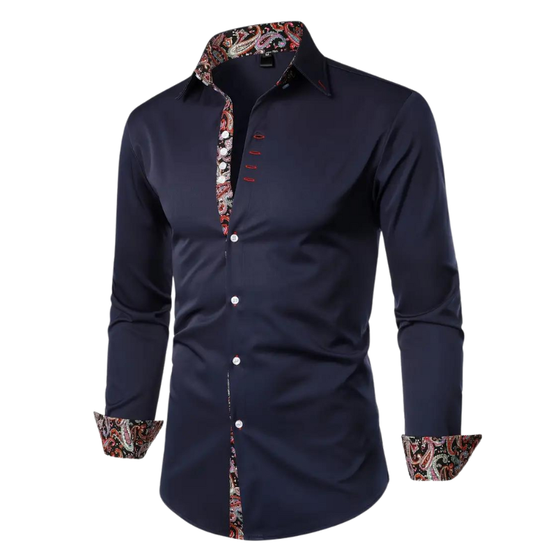 Lucas | Skjorte med Paisley Detaljer