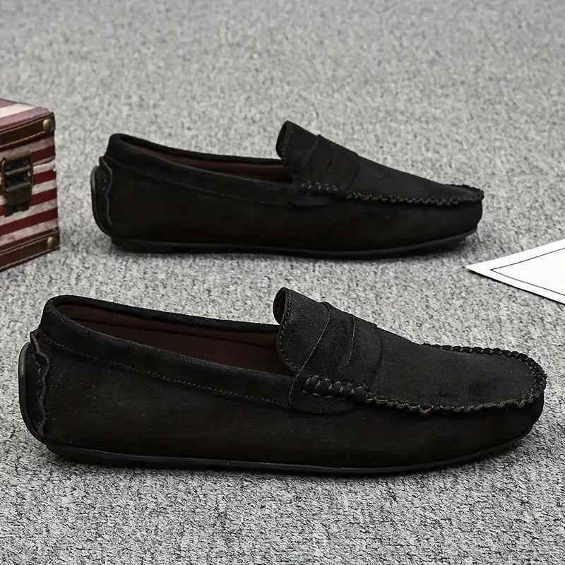 Uformelle semsket skinn loafers