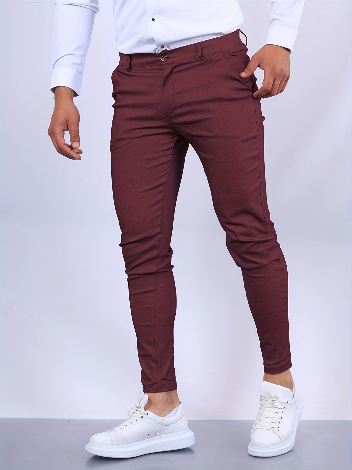 Elegante Herrebukser Slim Fit med Moderne Stil