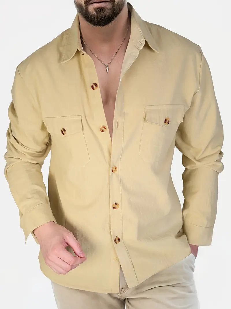 Lucas | Linen Skjorte med Lange Ermer