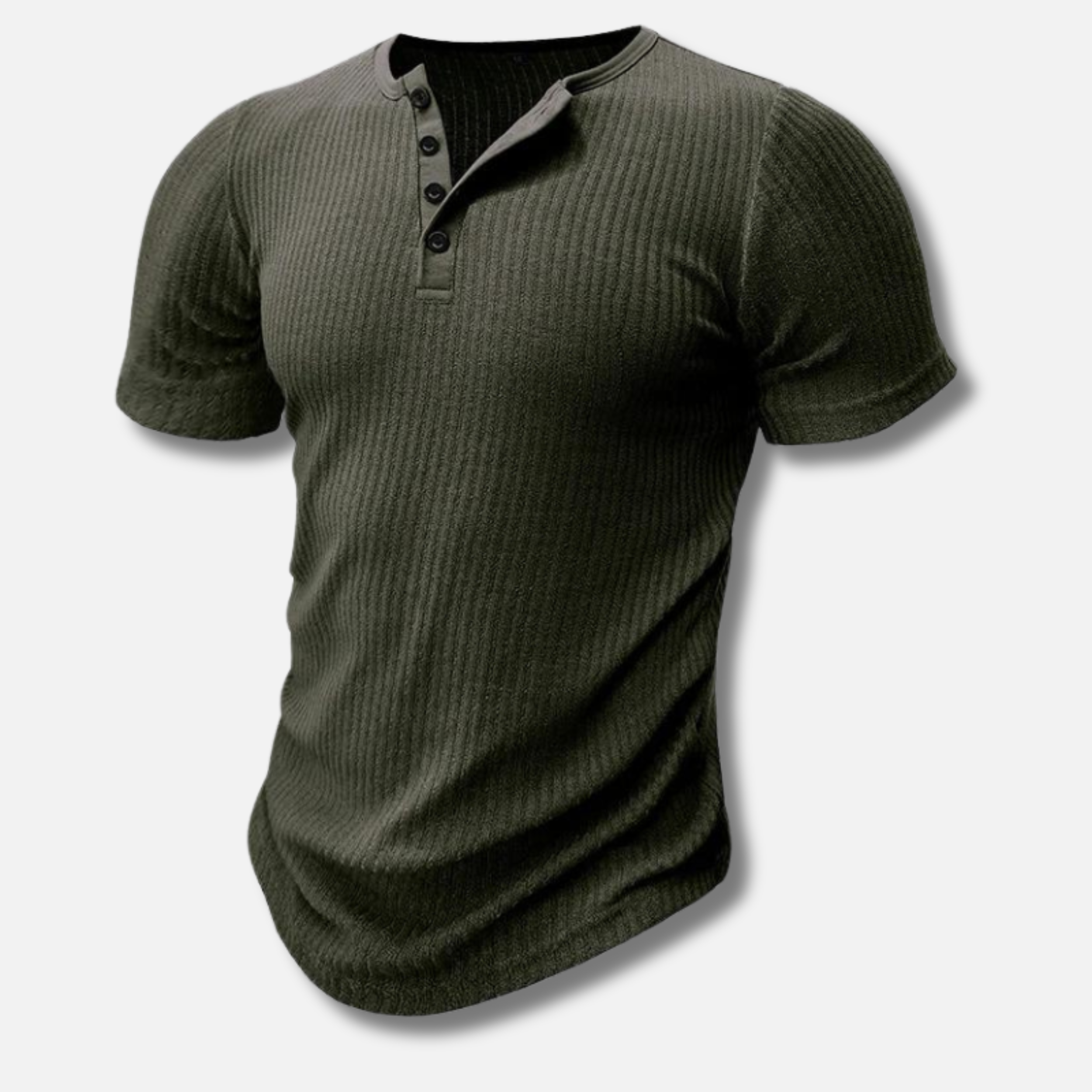 Hugo | Henley T-skjorte med muskelpassform for menn