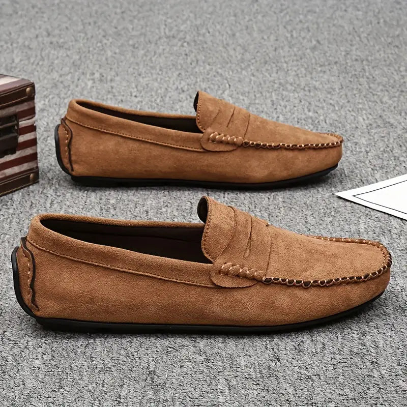 Uformelle semsket skinn loafers