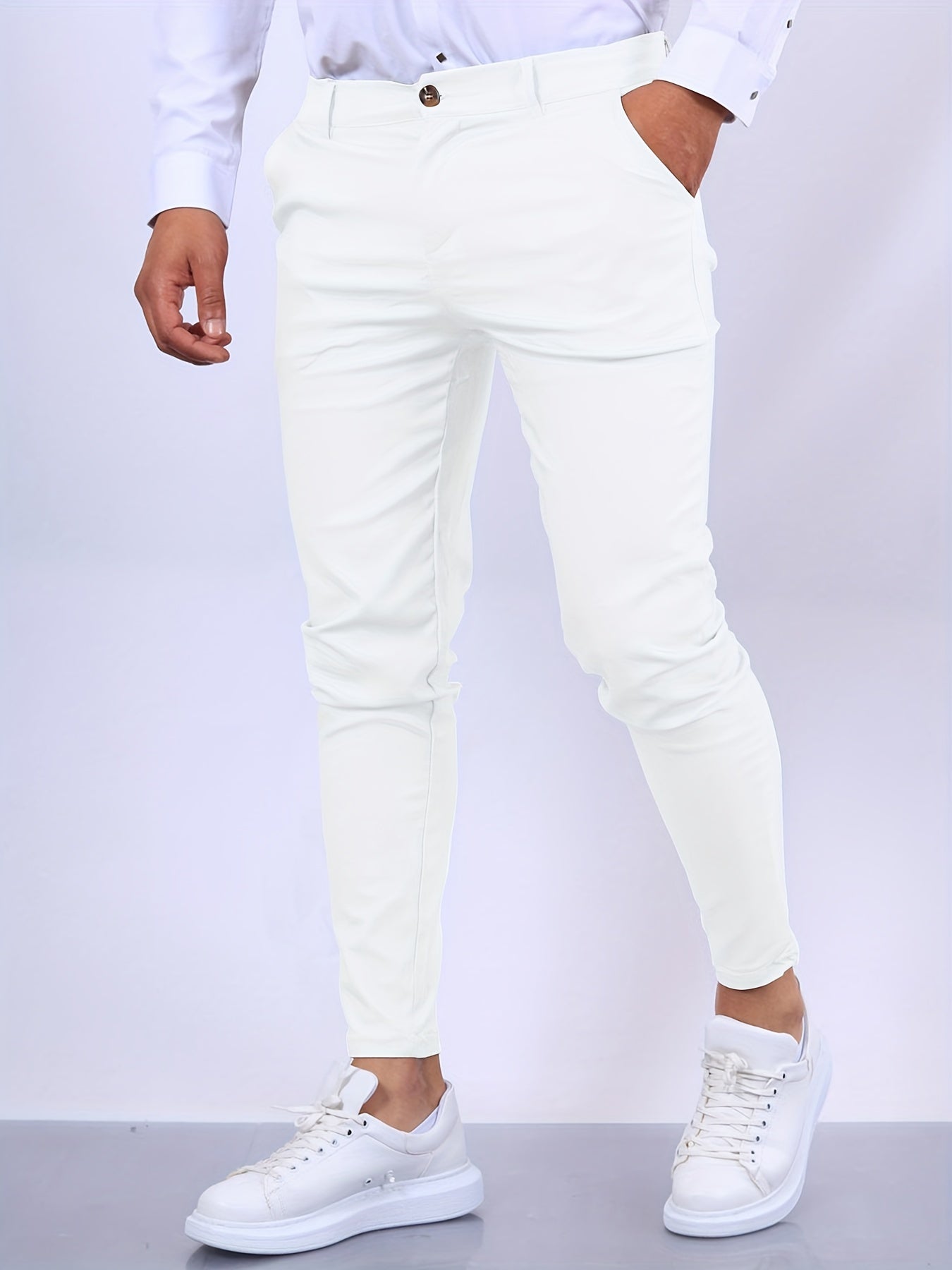 Elegante Herrebukser Slim Fit med Moderne Stil