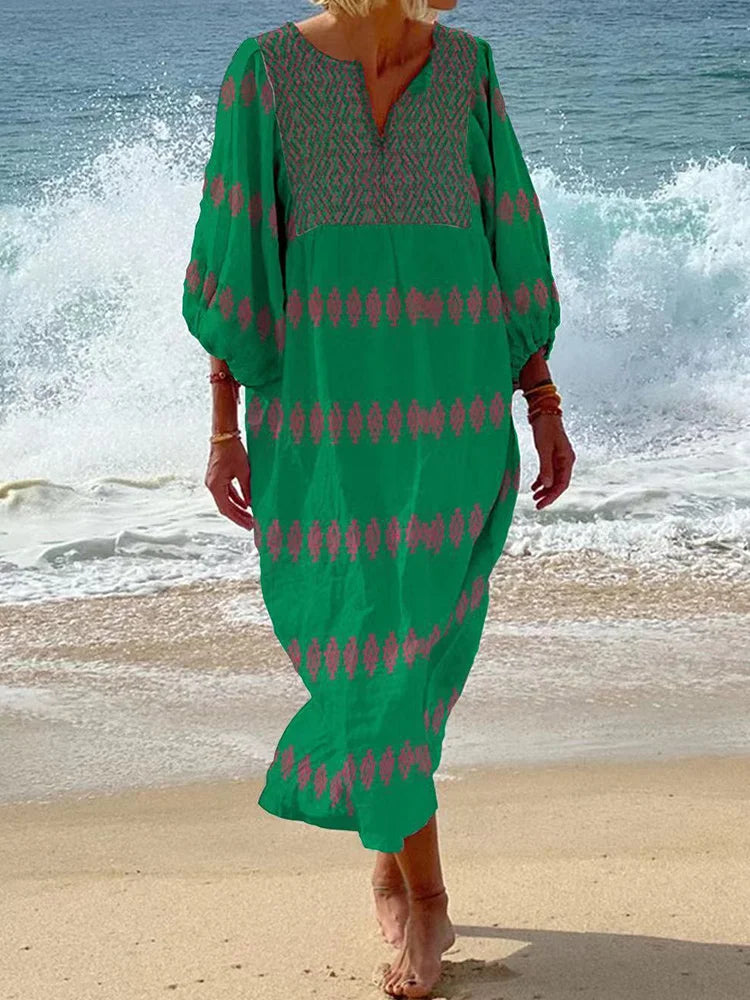 Strandkjole i Lin og Bomull