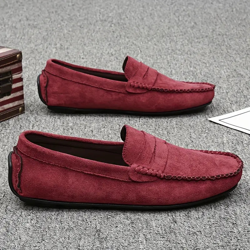 Uformelle semsket skinn loafers