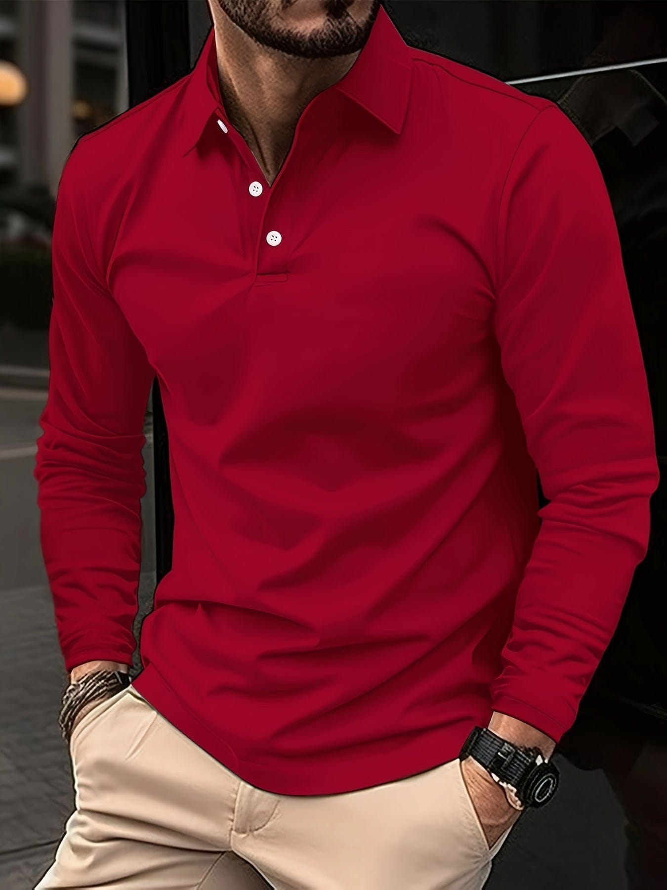 Noah | Herre Casual Langermet Polo for Komfort