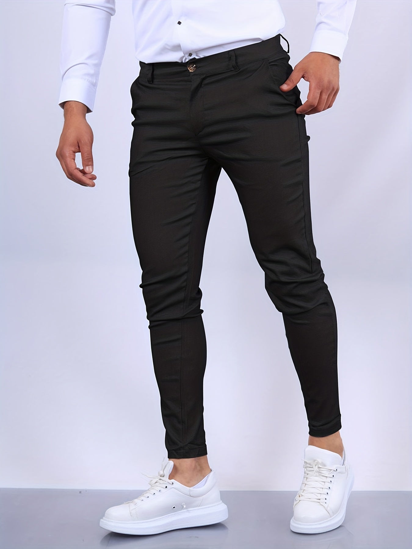 Elegante Herrebukser Slim Fit med Moderne Stil