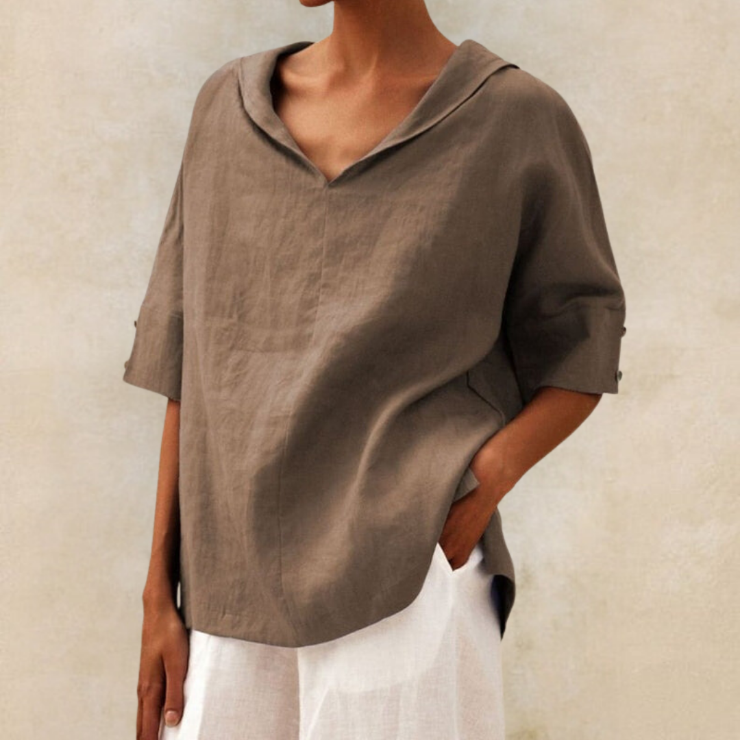 Løs Passform Casual Bluse for Damer