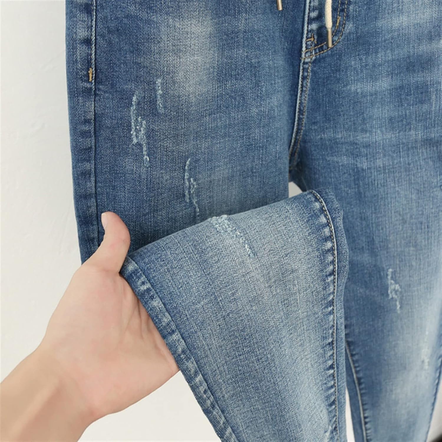 Dame Baggy Jeans med Høy Midje Plus Size