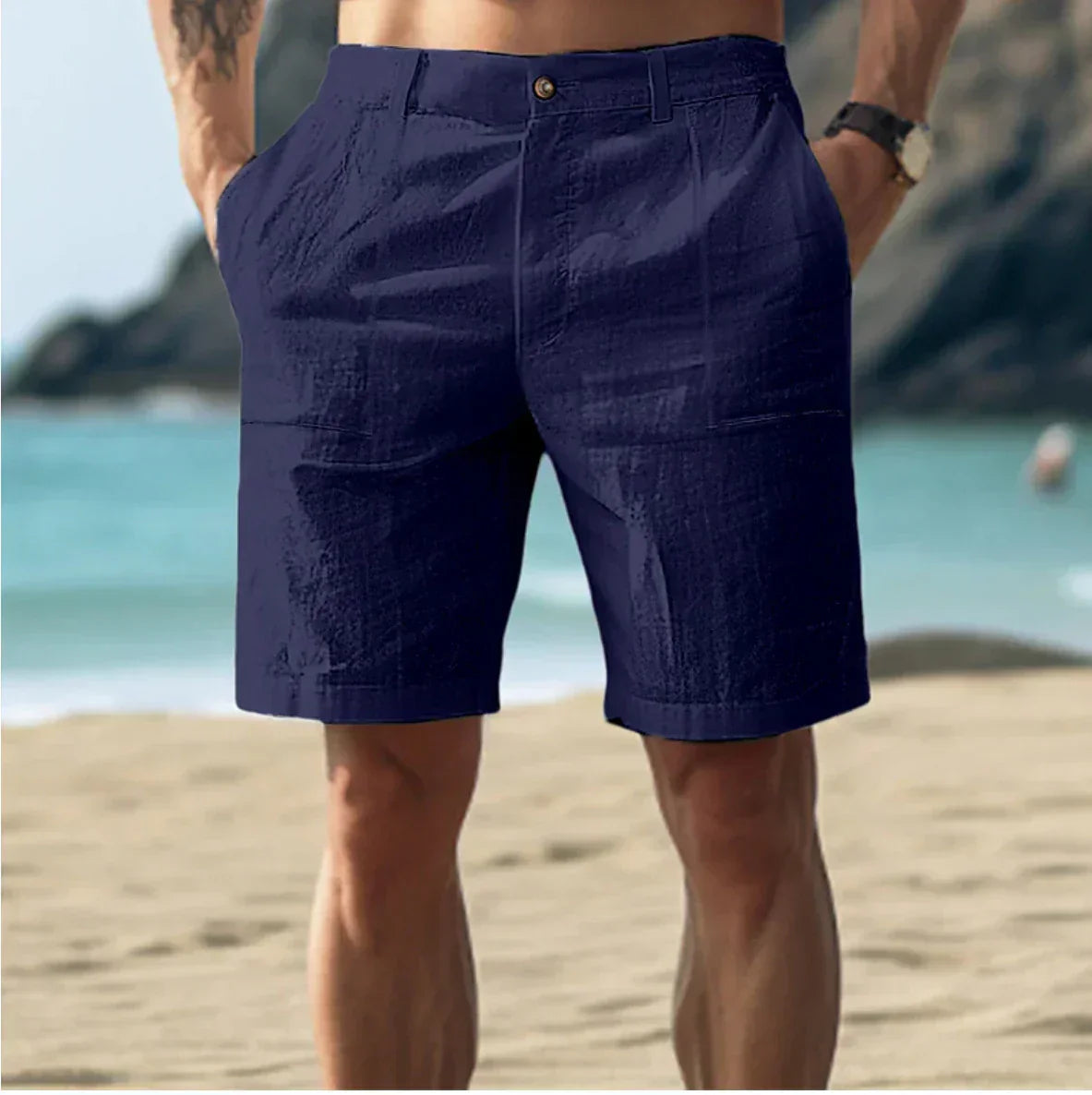 Luftige Linshorts for Menn