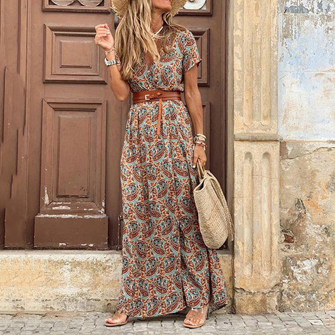 Stilfull og Elegant Boho Kjole for Kvinner