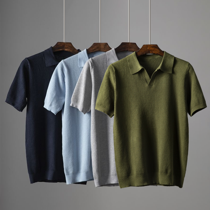 Noah | Elegant Poloskjorte med Korte Ermer