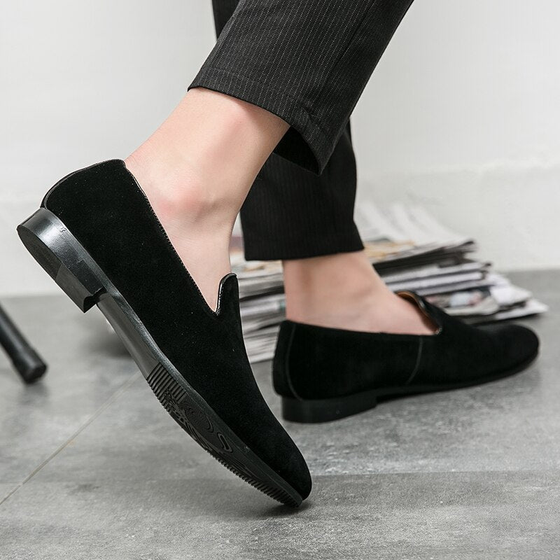 Suede Slip-On Loafers