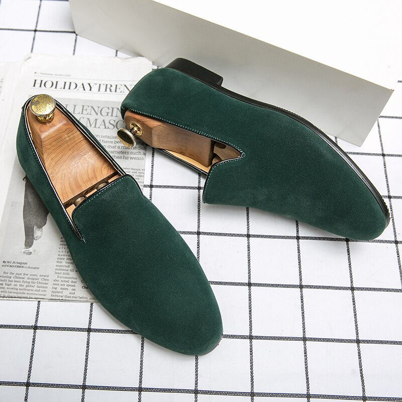 Suede Slip-On Loafers