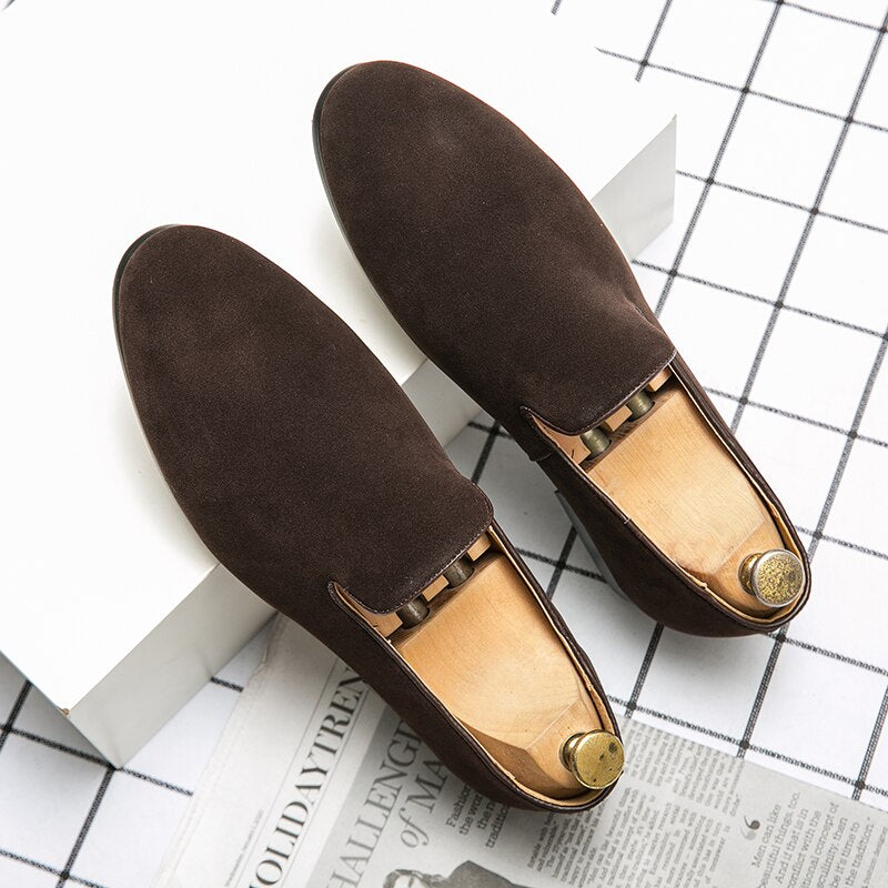 Suede Slip-On Loafers