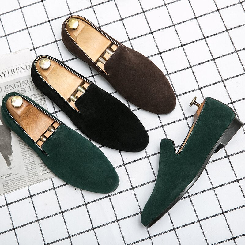 Suede Slip-On Loafers
