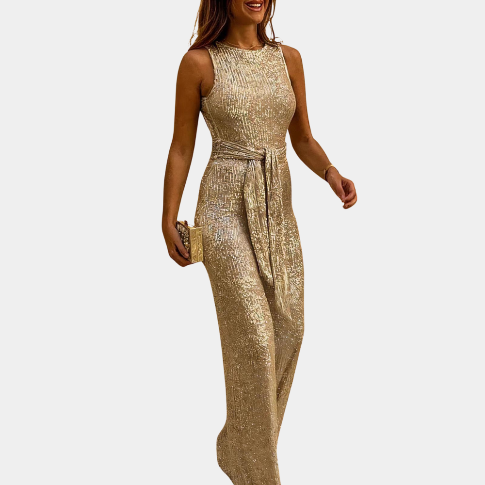 Glitrende Jumpsuit med Glans for Kvinner