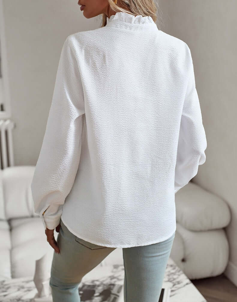 Elegant Damebluse med Lange Ermer