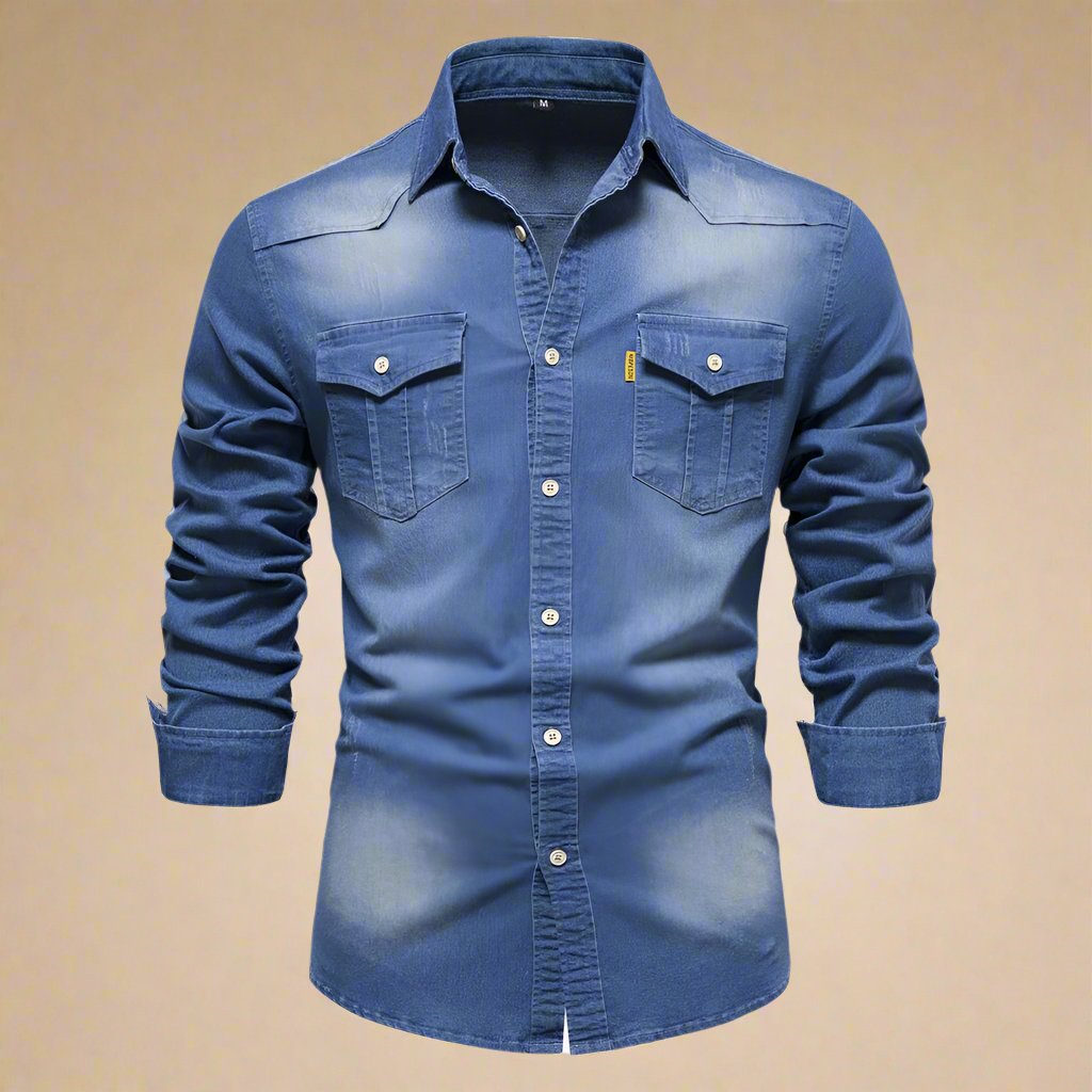 William | Stretch Denim Skjorte til Menn