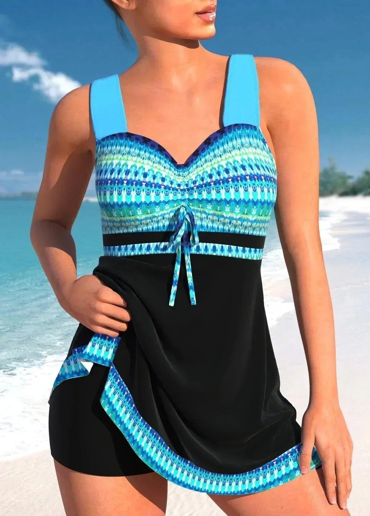 Laura | Kvinners Tankini Sett med Magekontroll