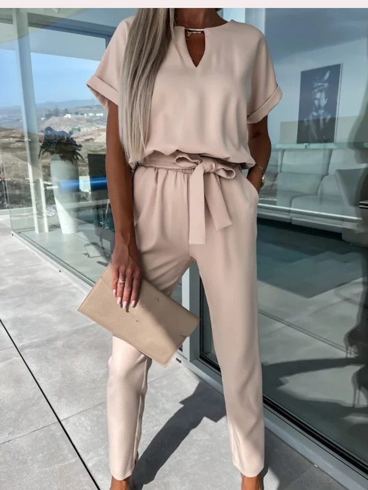 Lett Jumpsuit med Vide Ben for Dame