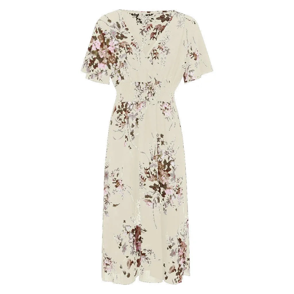 Blomstret Chiffonkjole for Kvinner i Plus Size