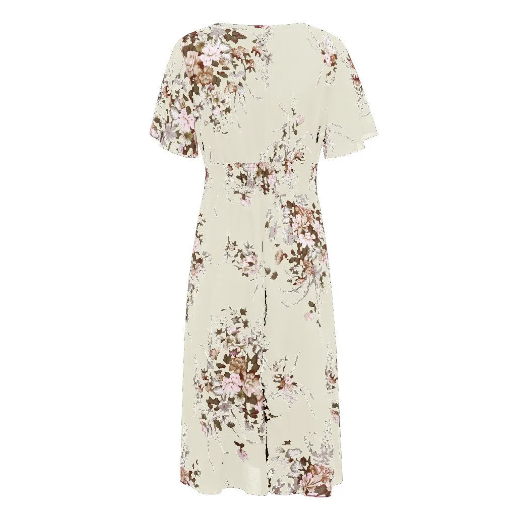Blomstret Chiffonkjole for Kvinner i Plus Size