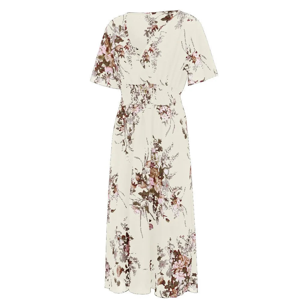 Blomstret Chiffonkjole for Kvinner i Plus Size