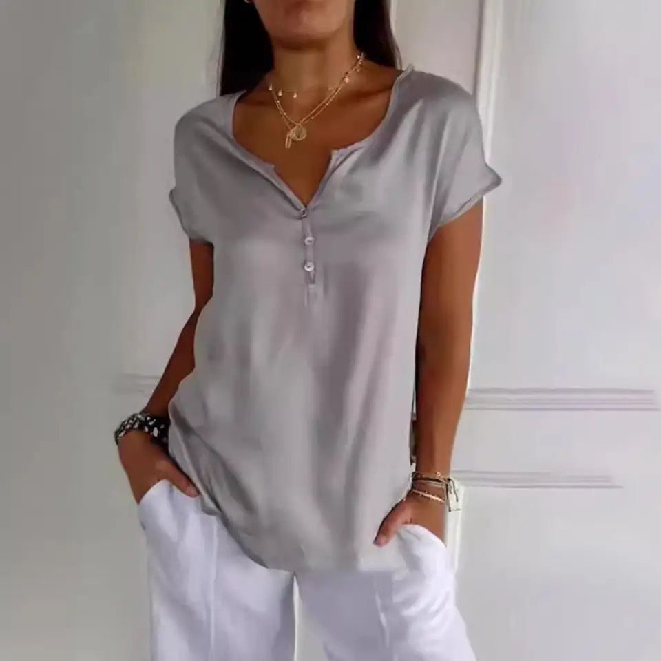 Elegant Damebluse med Lange Ermer