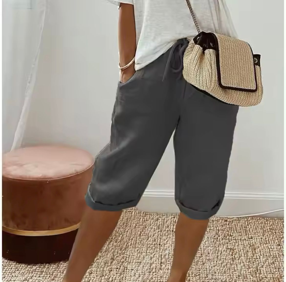 Dame Høytlivs Shorts i Kort Design