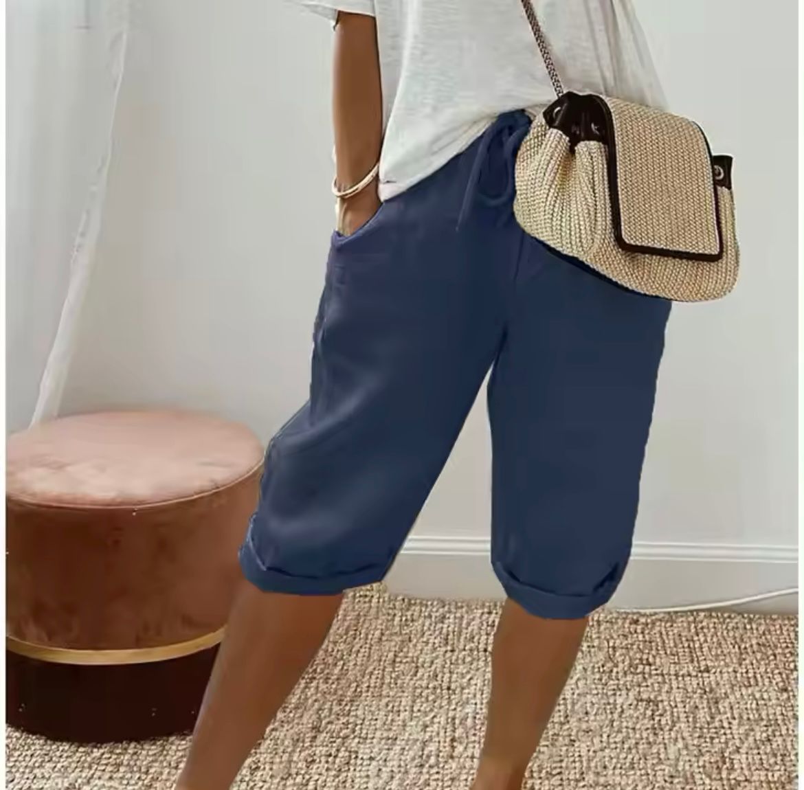 Dame Høytlivs Shorts i Kort Design