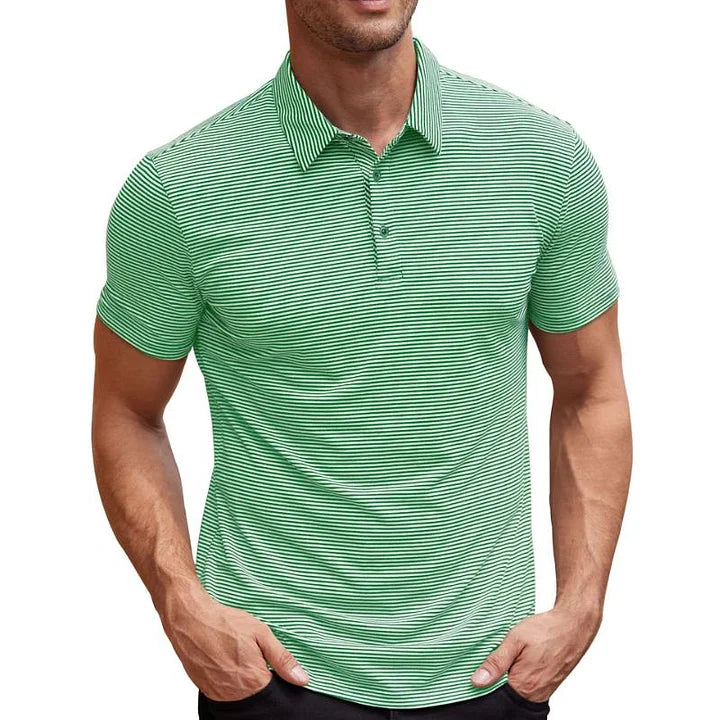 Mikkel | Avslappet Stripet Polo for Menn