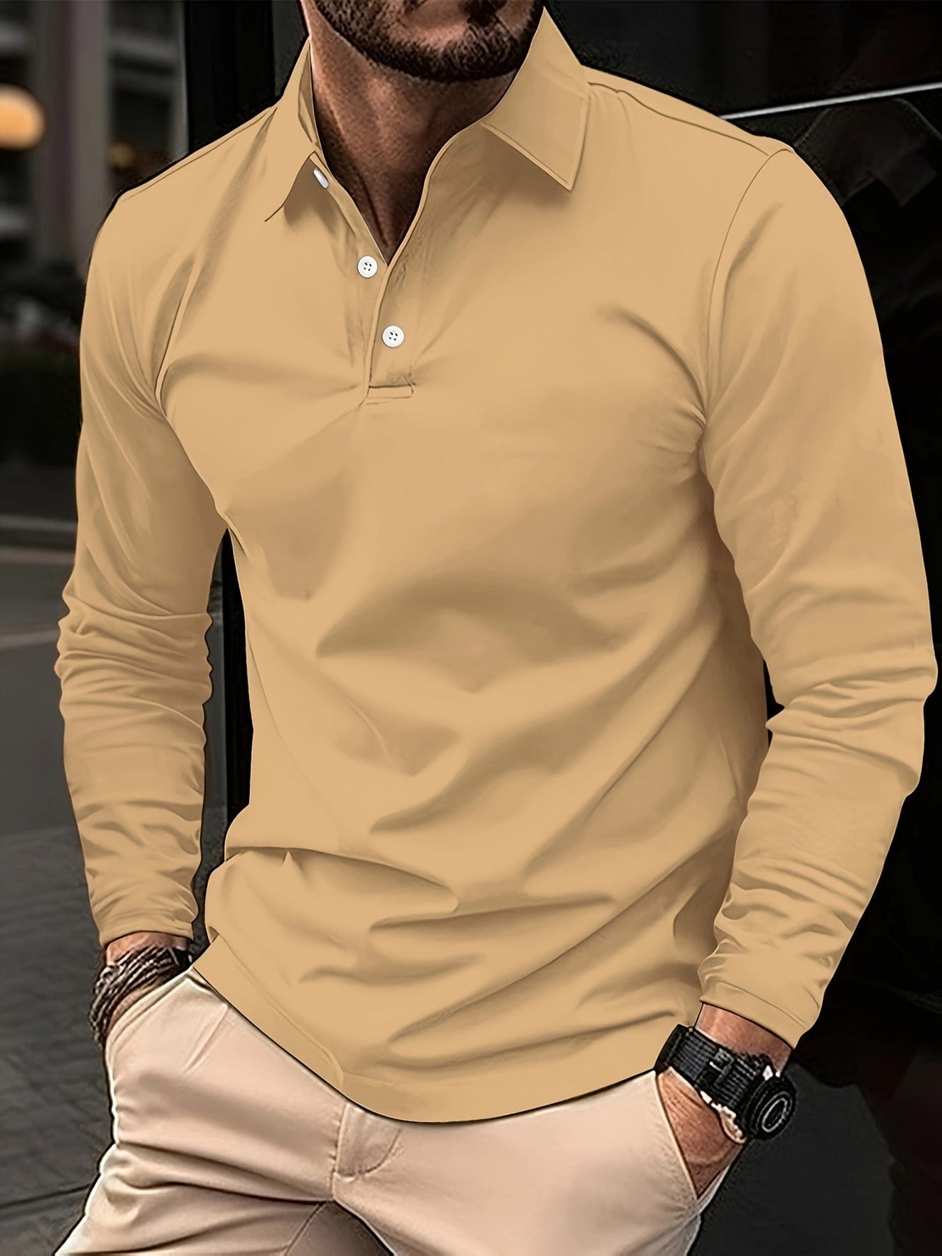 Noah | Herre Casual Langermet Polo for Komfort