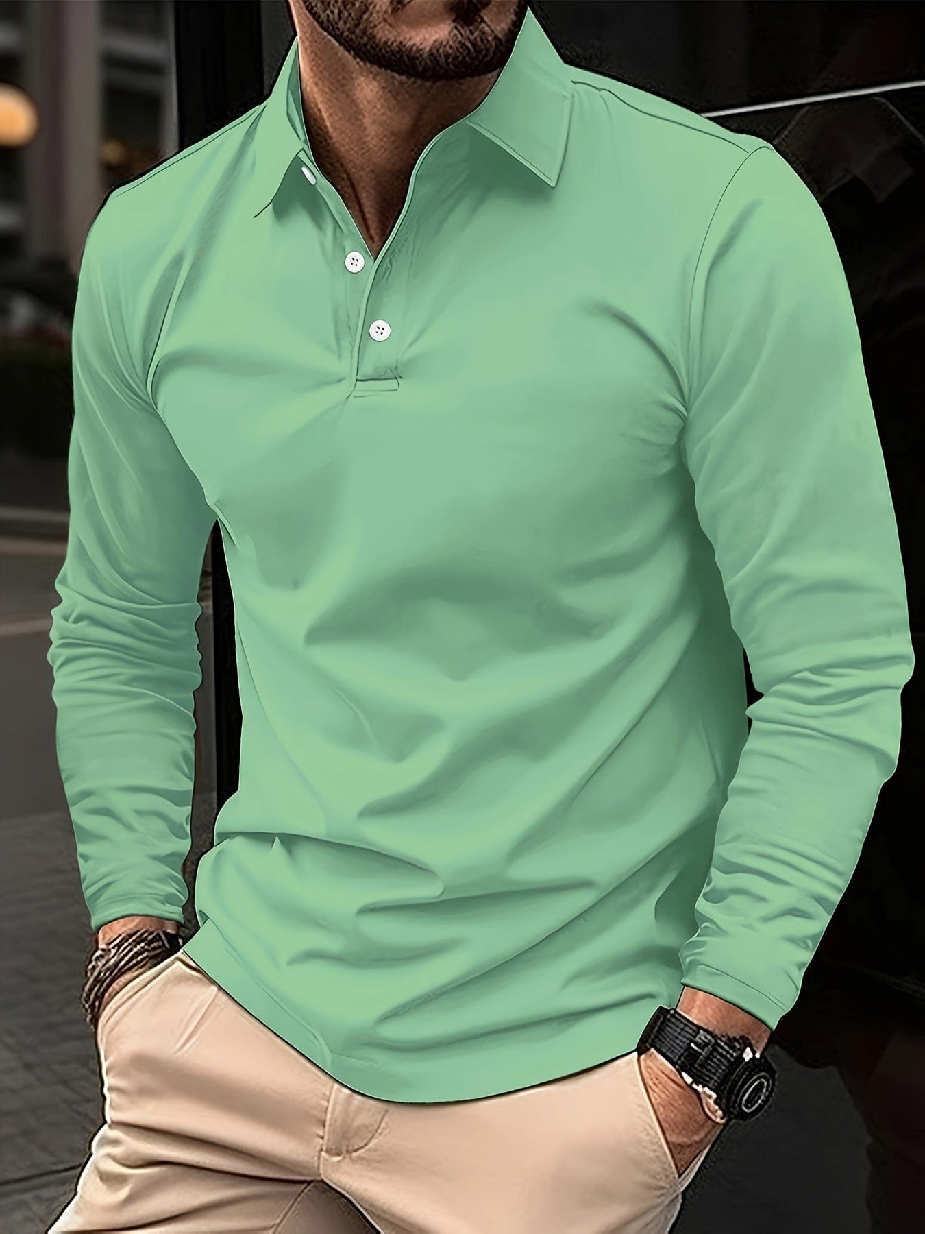 Noah | Herre Casual Langermet Polo for Komfort