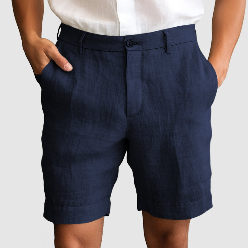 Herre Casual Bomull Lin Shorts