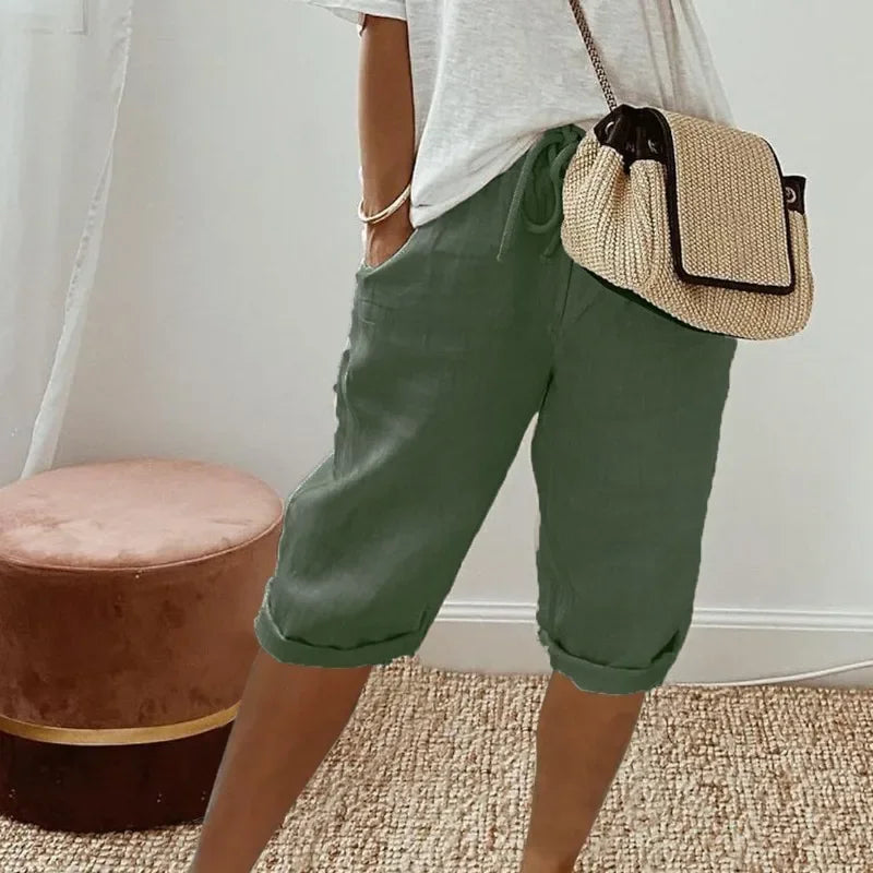 Dame Høytlivs Shorts i Kort Design