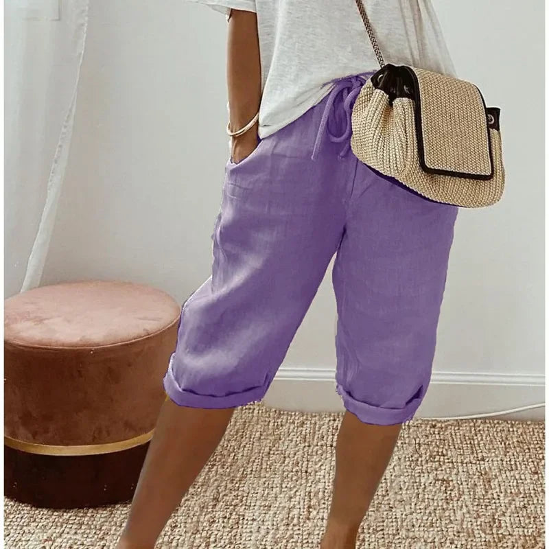 Dame Høytlivs Shorts i Kort Design