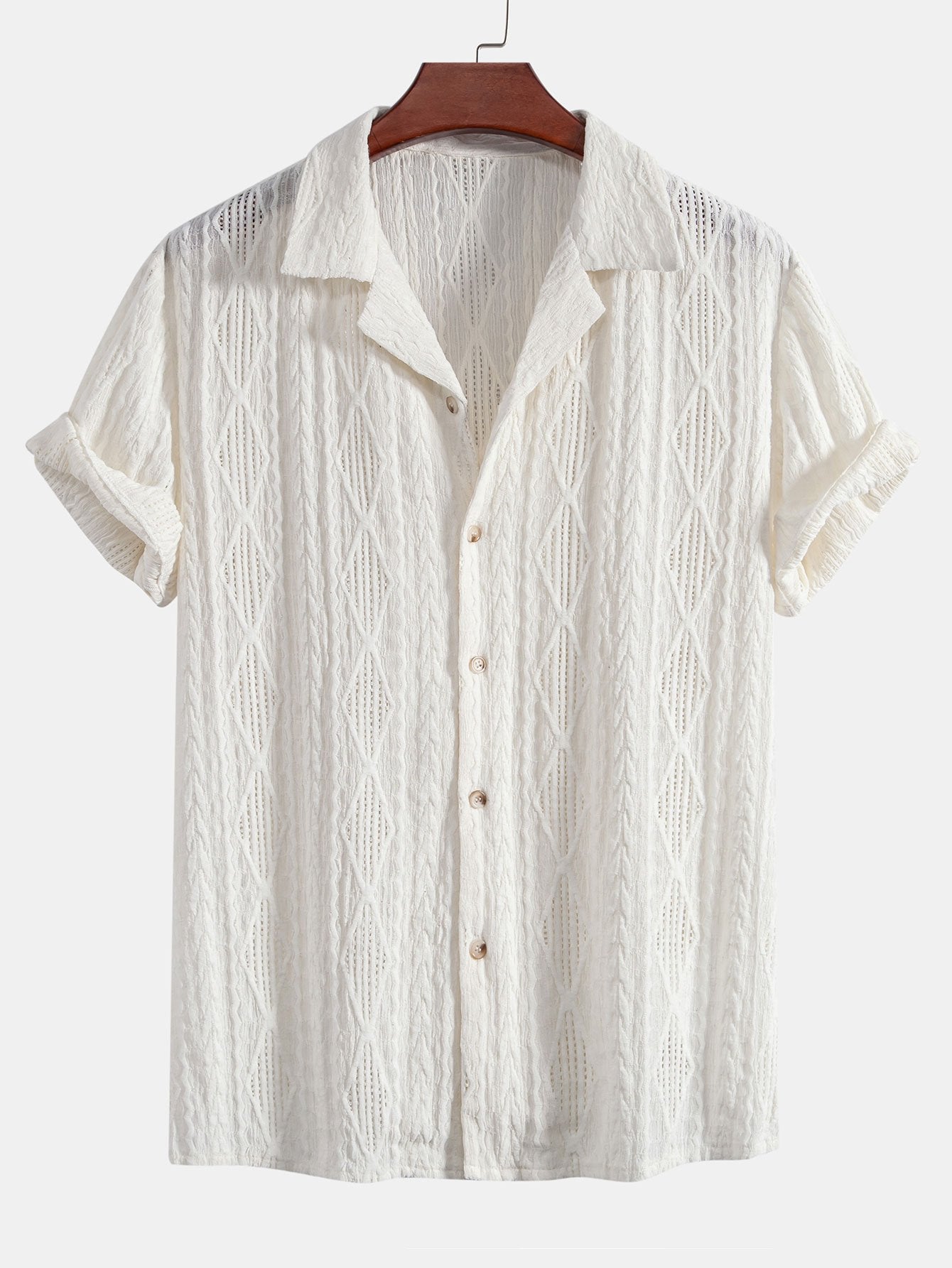 Mikkel | Uformell Jacquard Skjorte med Struktur