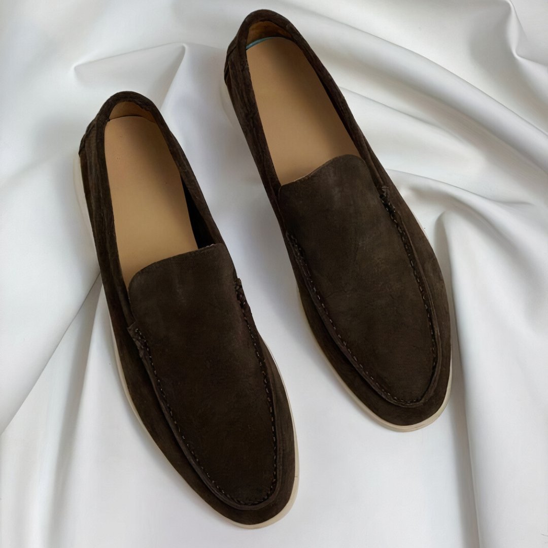 Victor | Elegante og Komfortable Semsket Skinn Loafers