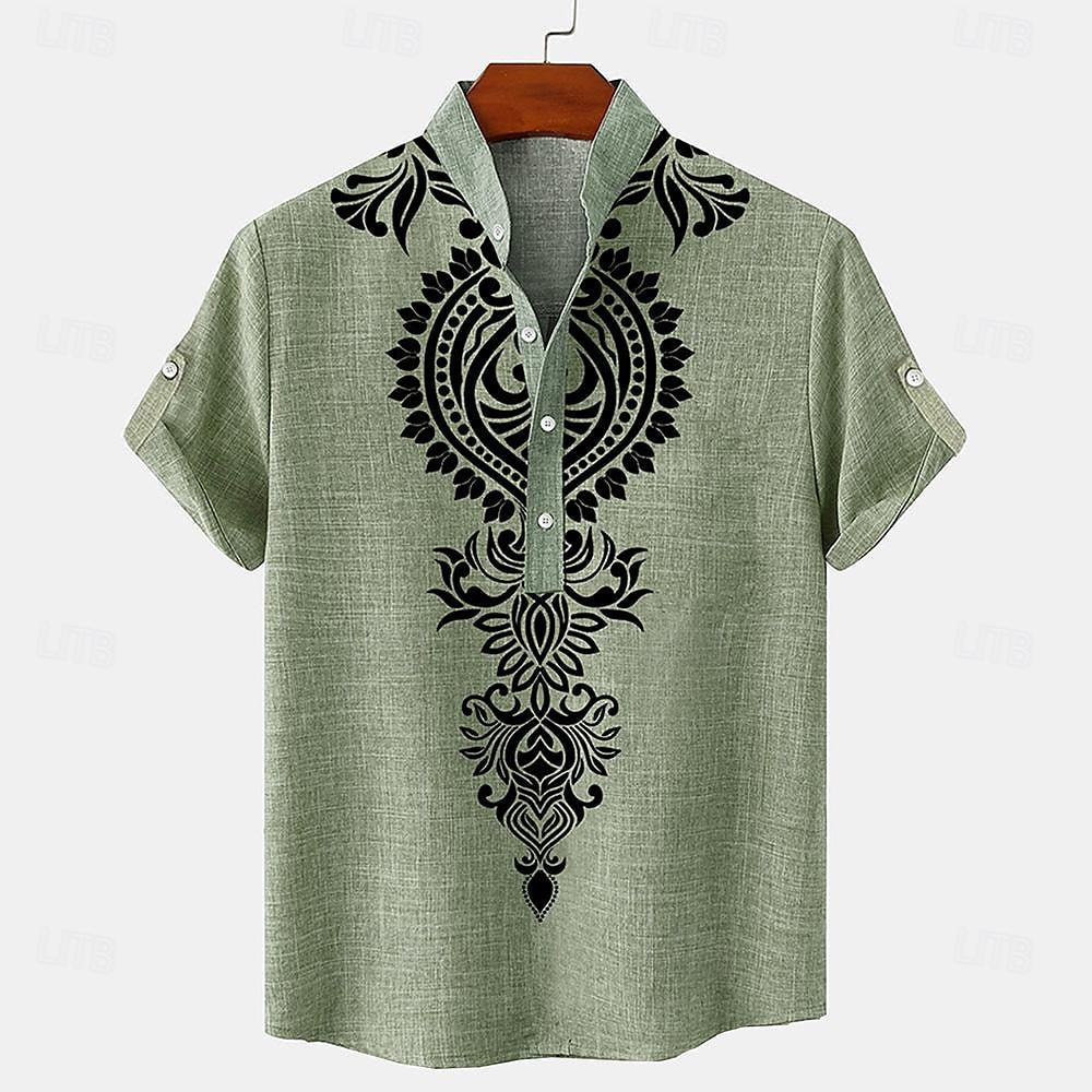 Oscar | Linen Henley Skjorte til Menn