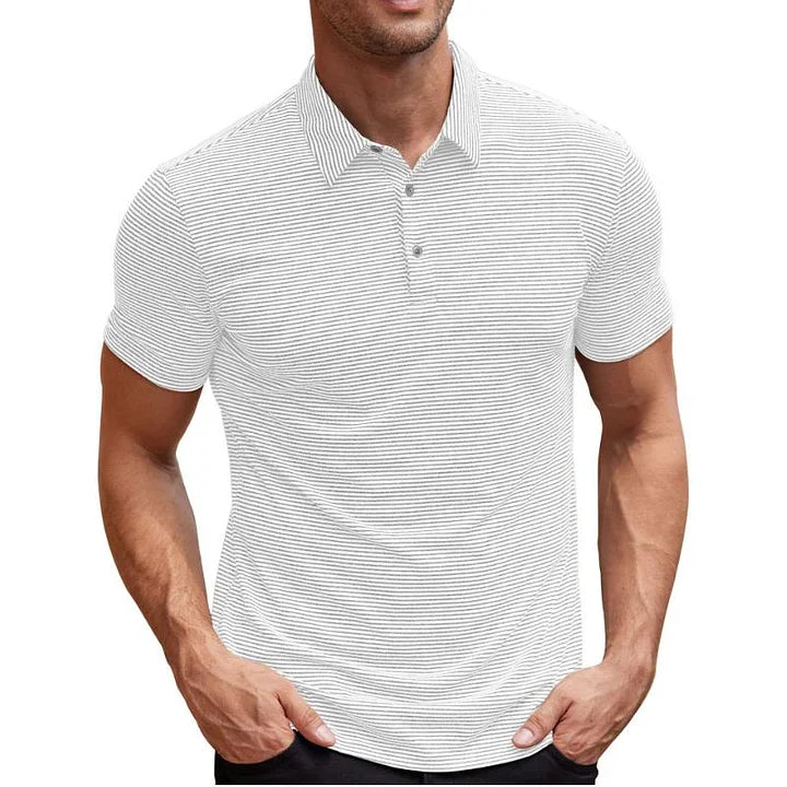 Mikkel | Avslappet Stripet Polo for Menn