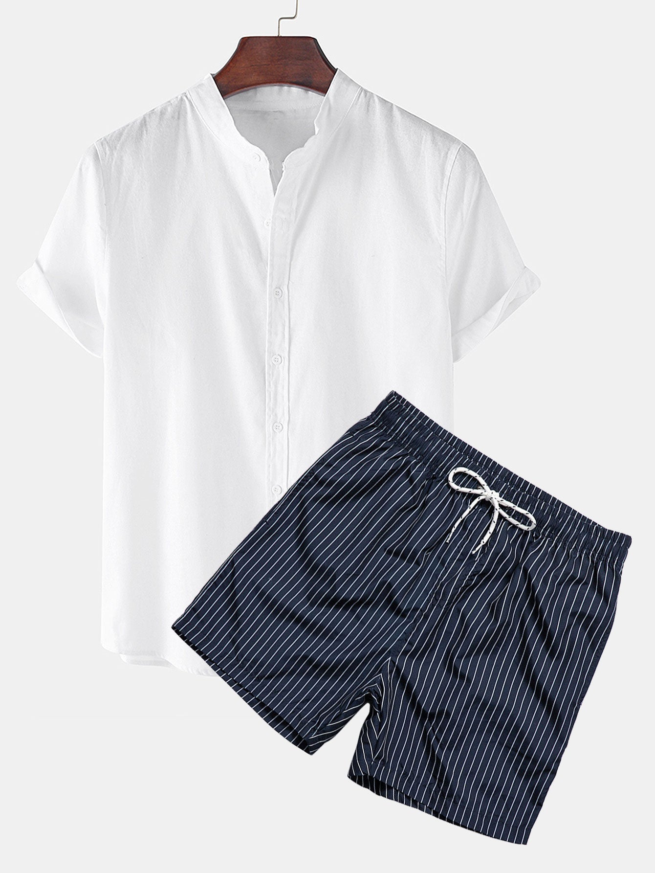 Tommy | Linskjorte for menn med stripete shorts