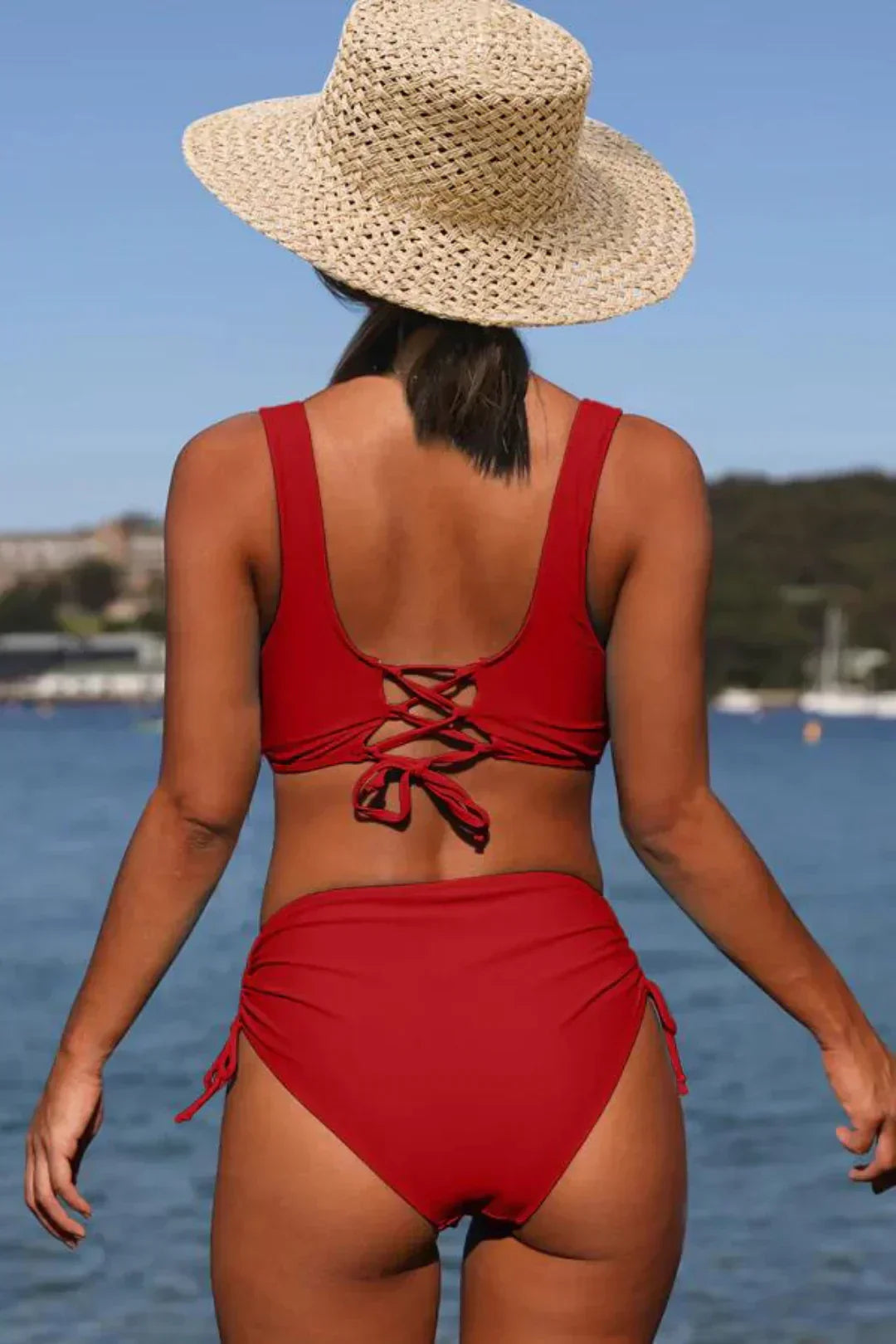 Sofie | Damebikini med snøring og push-up effekt