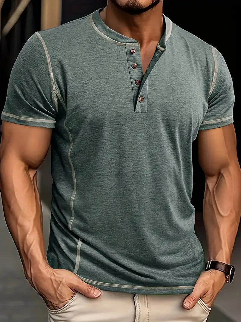 Emil | Henley T-skjorte med moderne design