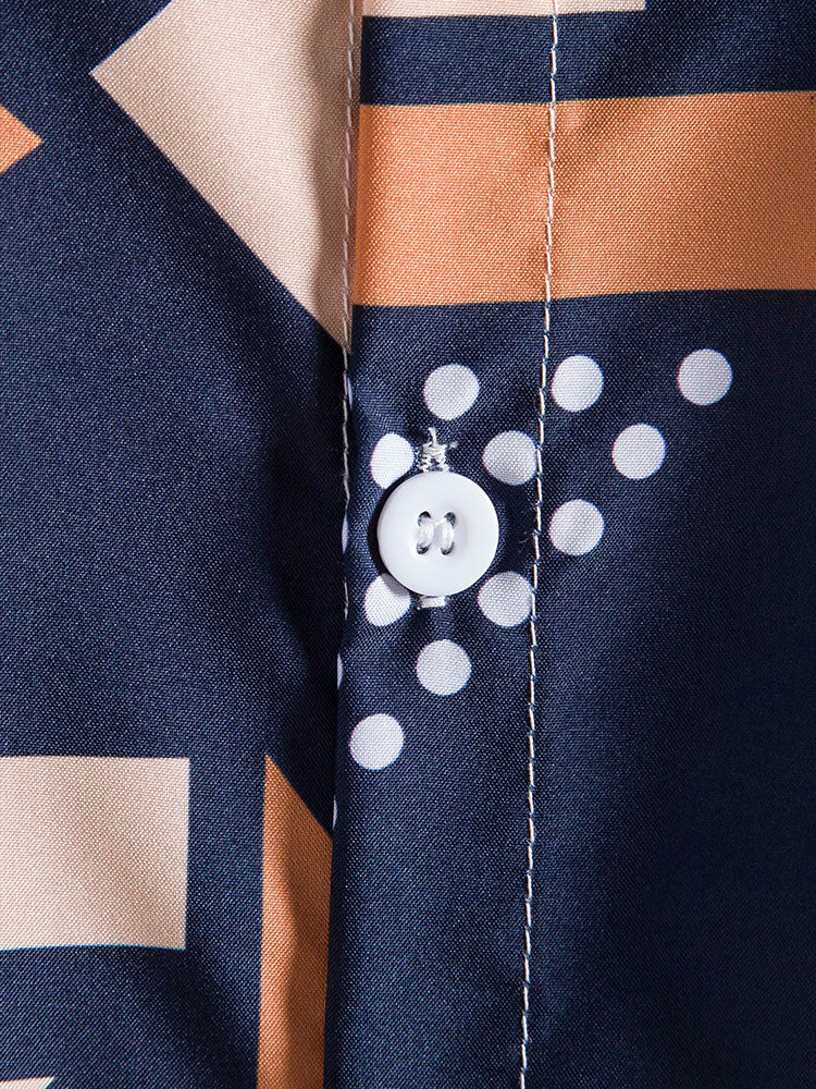 Even | Herreskjorte med geometrisk mønster og badeshorts