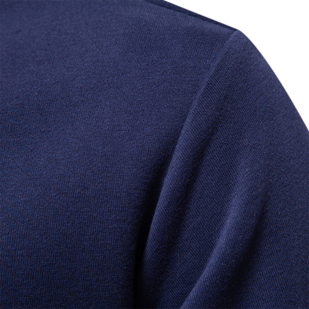 Elegant Herre Langermet Polo T-skjorte